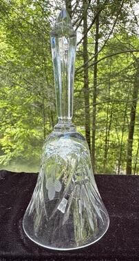 Vintage Goebel Hand Cut Etched Glass Crystal Bell Western Germany EUC -A73